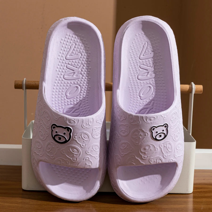 Cute Bear Women Slippers Summer Indoor Soft Cartoon Sandals